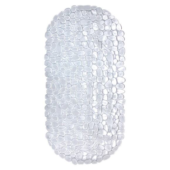 Clear Oval Pebble Bath Mat, Bathroom Essentials,  26.75 Inch (L), 14 Inch (W) - Picture 1 of 5